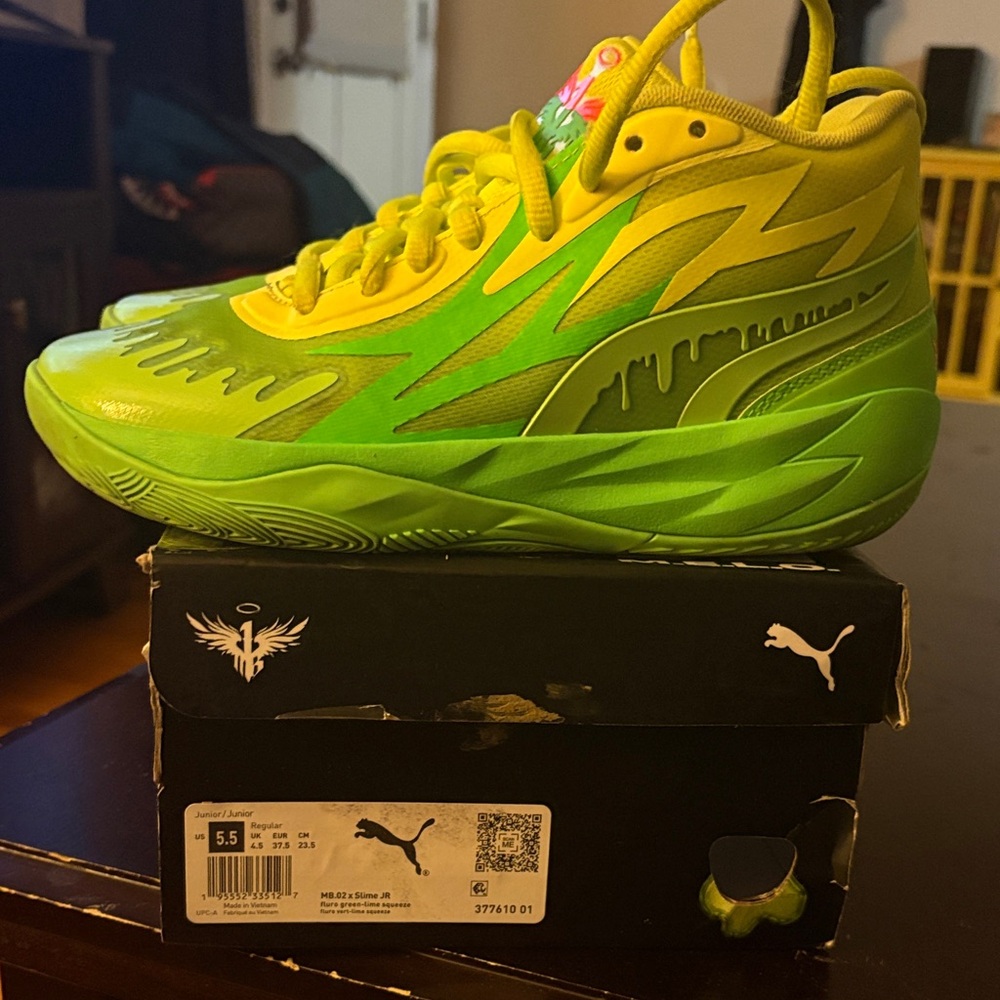 Puma Neon Green and Yellow Athletic Shoes